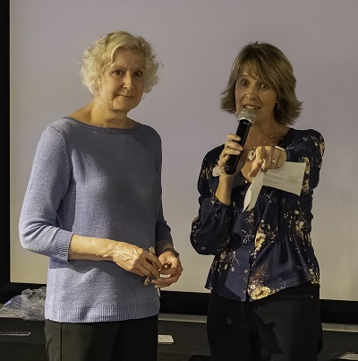 Kelly presents Barbara with the "Lifetime Service Award"